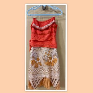 Disney Moana Costume Dress Up Halloween Girls Size 4-6